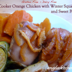 Gluten Free Dairy Free Slow Cooker Orange Chicken with Winter Squash & Sweet Potatoes