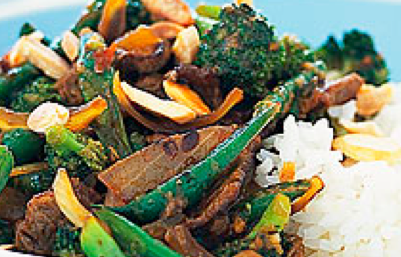 Beef and Almond Stir Fry