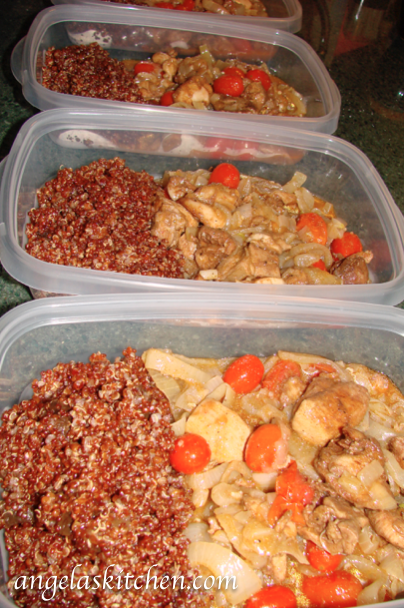 gluten Free Dairy Free Moroccan Chicken Tagine and Apricot Quinoa Pilaf-Lunches for Freezer OAMC