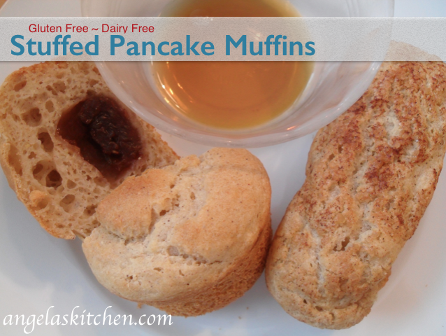 Gluten Free Dairy Free Stuffed Pancake Muffins