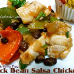 Slow Cooker gluten free diary free black bean salsa chicken