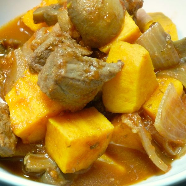 Bison & Sweet Potato Stew - Slow Cooking Thursday - Angela's Kitchen