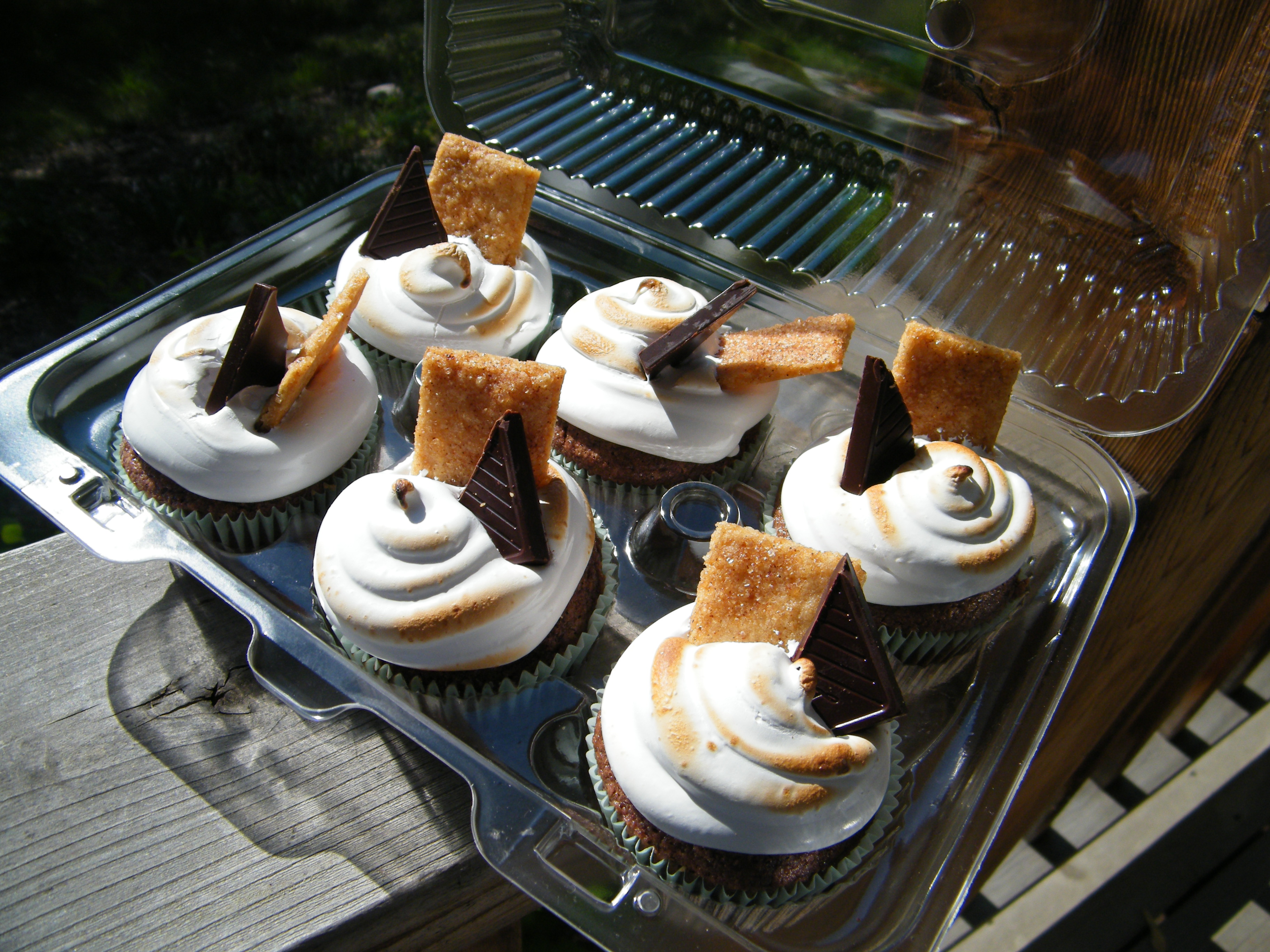 S'more cupcakes for Girl Scout Bridging by test.angelaskitchen.com