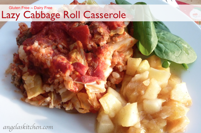 Lazy Cabbage Roll Casserole-gluten free-dairy free