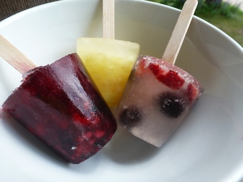 Coconut Water and Fruit Popsicles