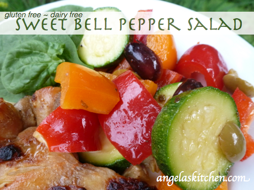 gluten free dairy free sweet bell pepper salad